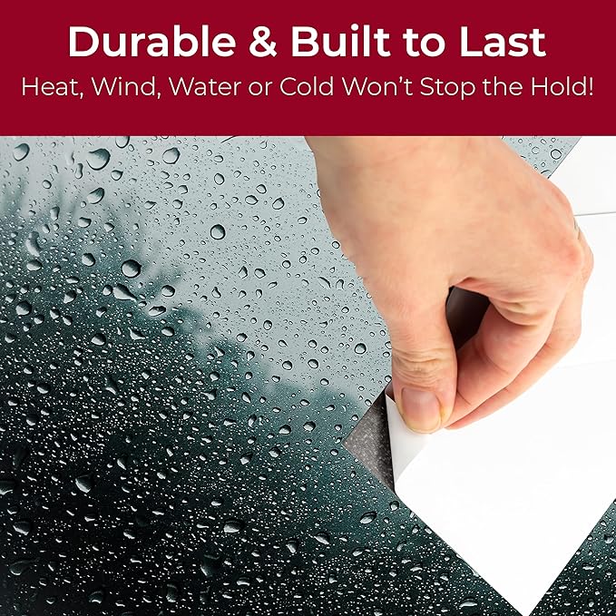 Cut to Size, Durable 4x12in Sticker Magnetizer 2 Pk: Turn Any Decal Into a Strong Magnet. Weatherproof Magnetic Strip Protects Bumper Paint and Allows Easy Swap. Flexible Sheet Guaranteed to Stick