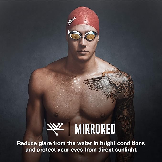 Speedo Vanquisher 2.0 Unisex Mirrored Goggles for Adults