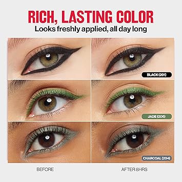 Revlon ColorStay Pencil Eyeliner with Built-in Sharpener, Waterproof, Smudgeproof, Longwearing Eye Makeup with Ultra-Fine Tip, Black Brown, 0.01 oz