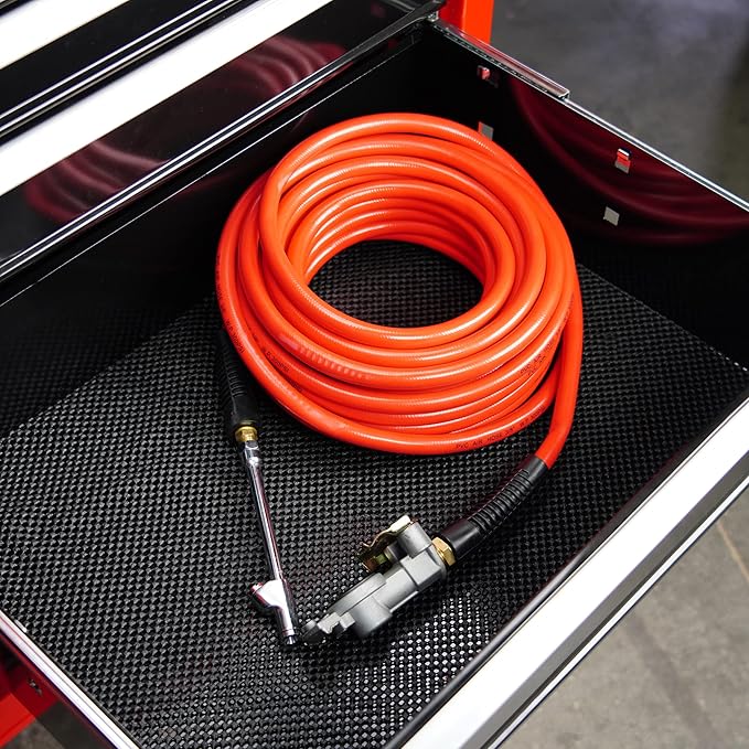 ABN 50ft Air Compressor Hose 38 Inch - 300 PSI Heavy Duty Lightweight PVC Flex Air Hose
