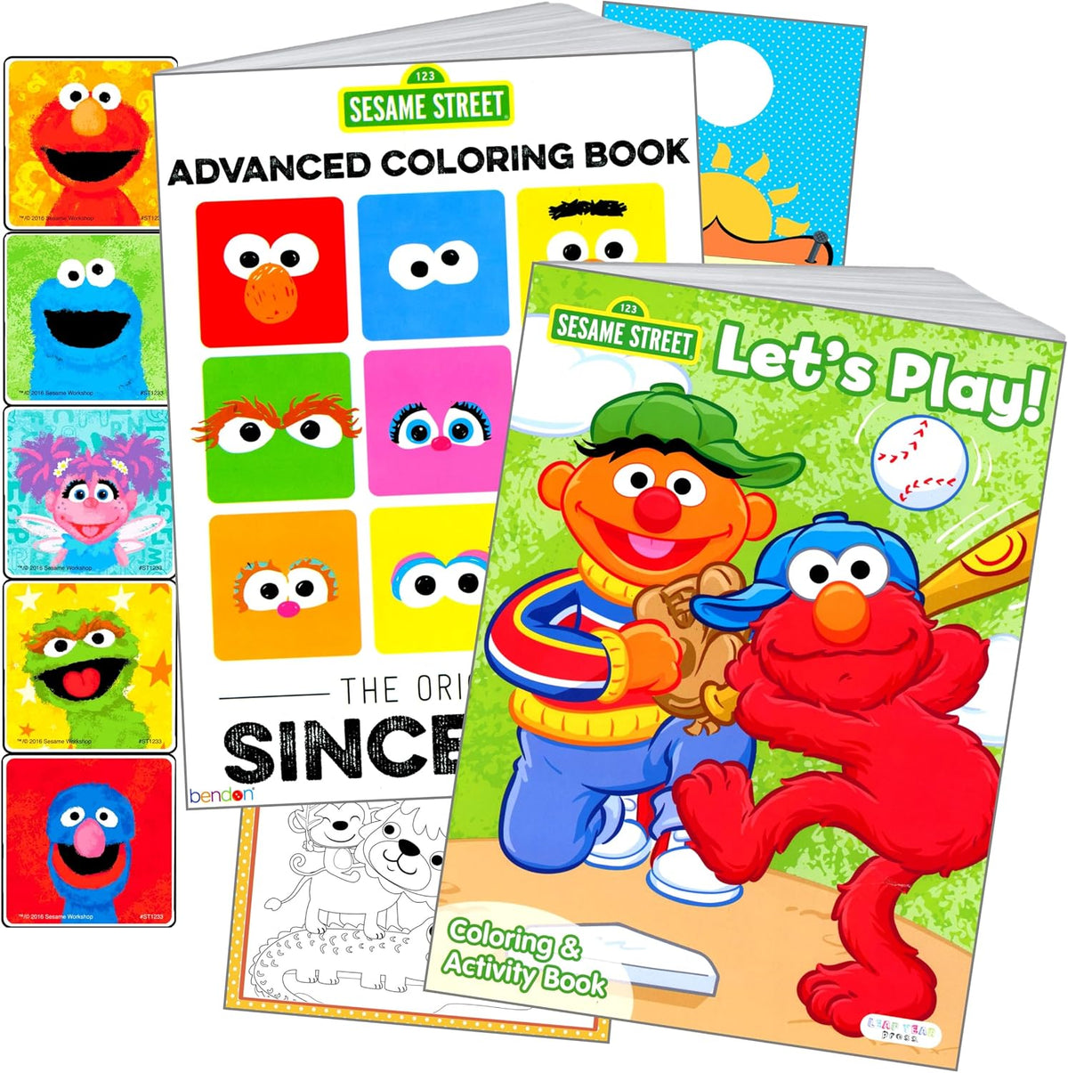 Leap Year Press Sesame Street Coloring Stickers Activity Set with Sesame St Coloring Books, Reward Stickers, and More (Coloring book only)