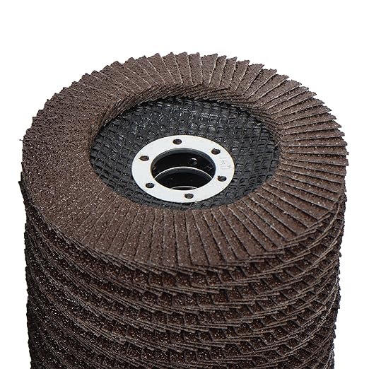 100 Pack 40 Grit Flap Discs 4.5 Inch x 78 Inch Arbor Premium Zirconia Grinding Wheels for Metal, Steel, and Welds