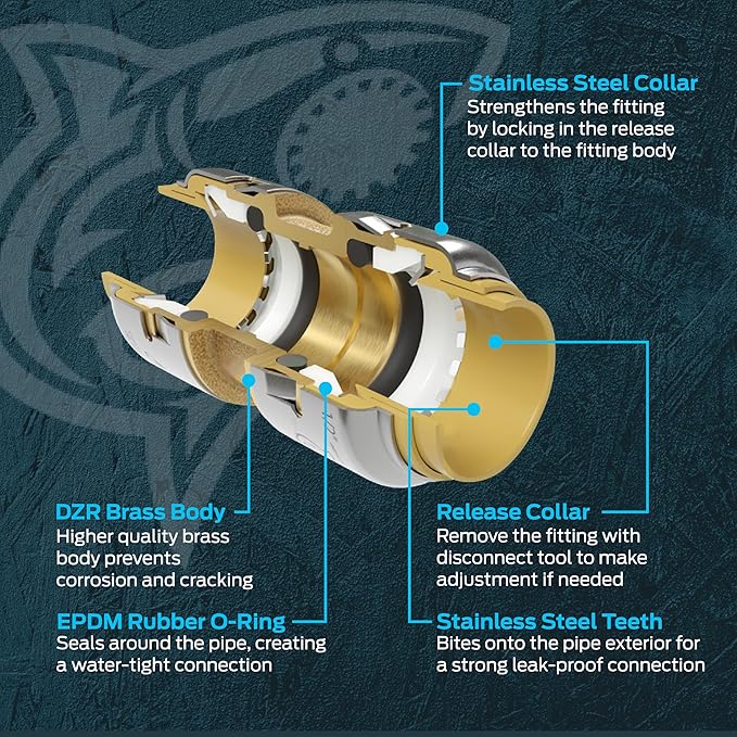 SharkBite Max 12 Inch 90 Degree Elbow, Pack of 4, Push to Connect Brass Plumbing Fitting, PEX Pipe, Copper, CPVC, PE-RT, HDPE, UR248A4