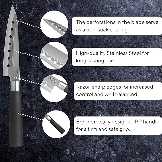Berghoff Essentials Santoku Knife Orient 5" Ergonomically Designed PP Handle Multifunctional Knife Sharp Well Balanced