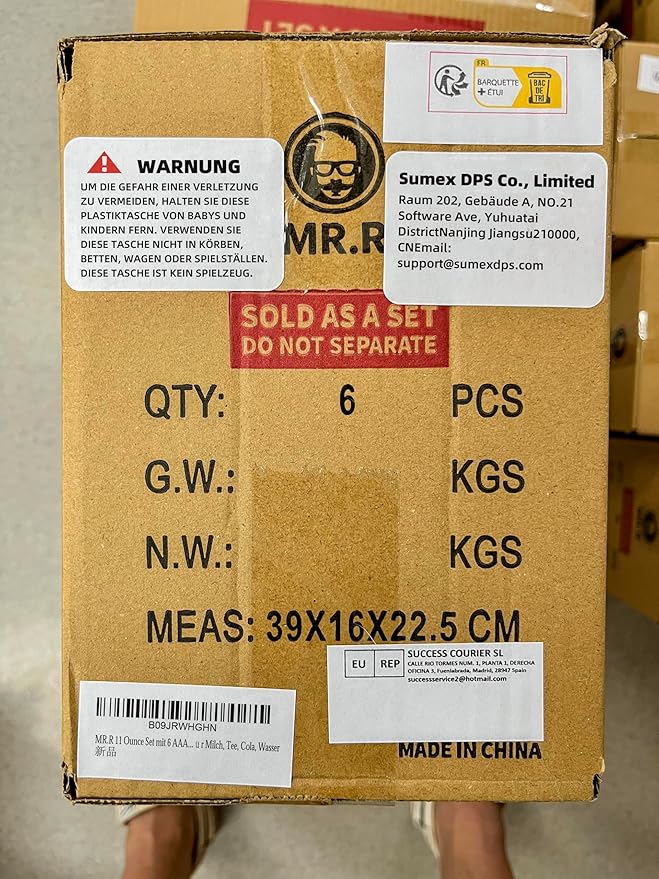 MR.R Grade AAA Sublimation Blanks 6 Sets Dishwasher White Ceramic Coffee Mugs with golden handle 11oz Blank Ceramic Classic Drinking Cup Mug For Milk Tea Cola Water Set of 6 with Safe Package
