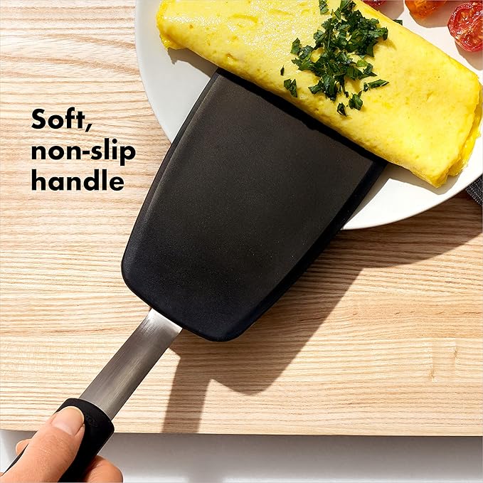 OXO Good Grips Large Silicone Flexible Turner, Stainless Steel