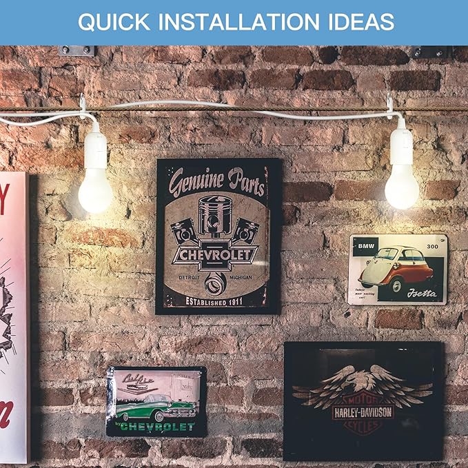 Simple Deluxe 20 Feet Extension Hanging Lantern Pendant Light Cord with E26 Socket, Featuring an OnOff Switch(Bulb Not Included), White1 Pack