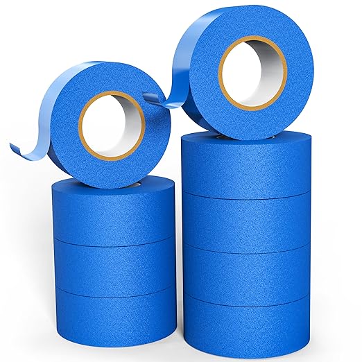 Painters Tape, 9 Rolls Masking Tape, Masking Master with Adhesive Backing, Blue Tape for Home, Office, School Stationery, DIY Art, Crafts, Labeling (0.94Inch X 180 FT), Total 1624 FT