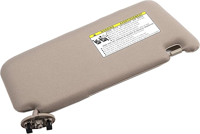 Ezzy Auto Beige Left Driver Side Sun Visor fit for Toyota Camry Without Sunroof 2007 2008 2009 2010 2011