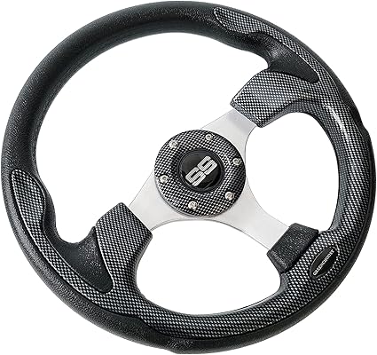 Golf Cart Steering Wheel Universal 12.5" for Club Car DS Precedent EZGO and Yamaha Black+gray2