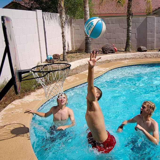 GoSports Water Basketballs 2 Pack - Choose Between Size 3 and Size 6, Great for Swimming Pool Basketball Hoops