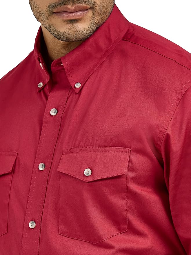 Wrangler Men's Painted Desert Two Pocket Long Sleeve Button Work Shirt