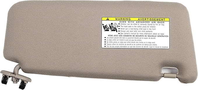 Ezzy Auto Beige Left Driver Side Sun Visor fit for Toyota Camry Without Sunroof 2007 2008 2009 2010 2011