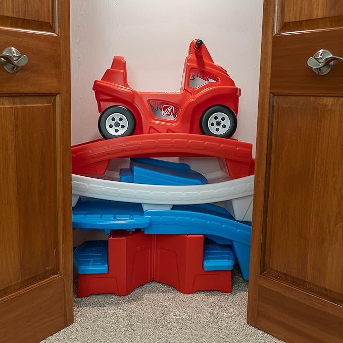 Step2 USA Edition Up Down Roller Coaster Kids Ride On Toy, Push Car, IndoorOutdoor Playset, Made of Durable Plastic, Max Weight 50 lbs., for Toddlers 2-5 Years Old, Red