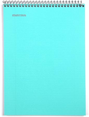 Mintra Office TOP BOUND Durable Spiral Notebooks (Teal, Purple, White, College Ruled 3pk)
