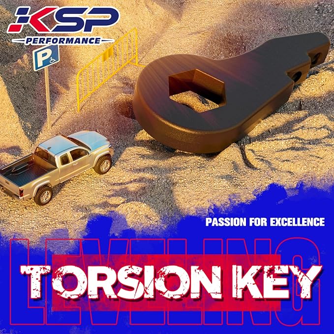 KSP 1-3" Torsion Bar Key For Silverado Sierra 1500, Adjustable Forged Torsion Lift Kits Fit K1500 K2500 K3500 Tahoe Yukon Suburban,Steel Suspension Level Kit Compatible With Chevy GMC 6 Lug Truck SUV