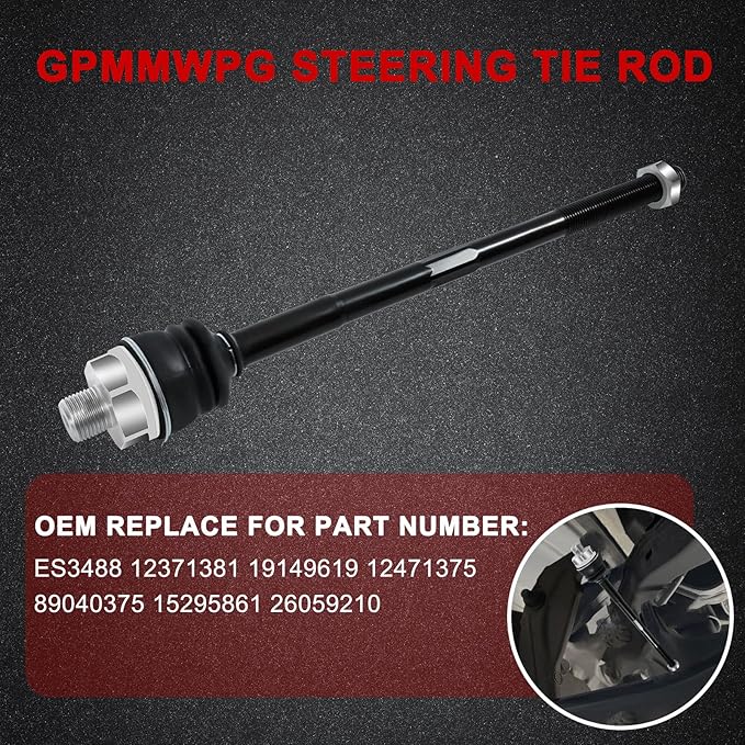ES3488 Steering Tie Rod End Compatible with Cadillac Escalade, for Avalanche 1500 2002-2006, Front Inner Tie Rod for Silverado for GMC Sierra 1500 1999-2006, for Suburban 2500 2007-2013