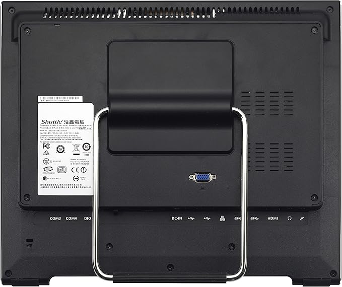 Shuttle XPC AIO X50V8 Black Embedded Intel Celeron 5205U All-in-One Barebone PC, Fanless, IP54 Certified, VESA Compatible, No RAM, No HDDSSD, No OS
