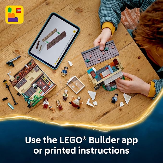 LEGO Harry Potter Privet Drive: Aunt Marge’s Visit Kids Toy - Buildable Book Nook and Room Decor for Boys and Girls, Ages 8+ - Collectible Harry Potter Minifigure - Birthday Gift Idea - 76451