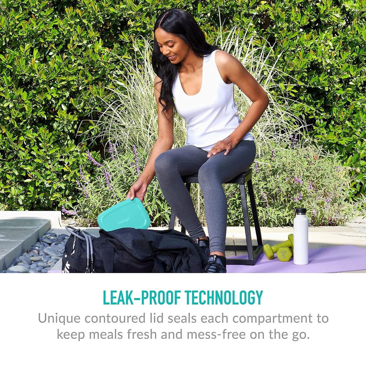 Bentgo Fresh – Leak-Proof, Versatile 4-Compartment Bento-Style Lunch Box with Removable Divider, Portion-Controlled Meals for Teens and Adults On-The-Go – BPA-Free, Food-Safe Materials (Blue)
