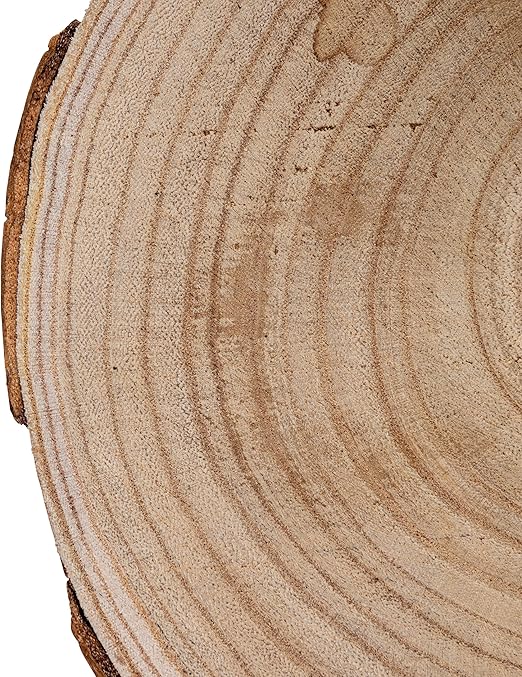 Creative Co-Op Large Paulownia Wood Pedestal with Metal Legs