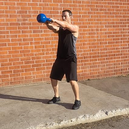 ProsourceFit Vinyl Coated Cast Iron Kettlebells for Full Body Fitness Workouts