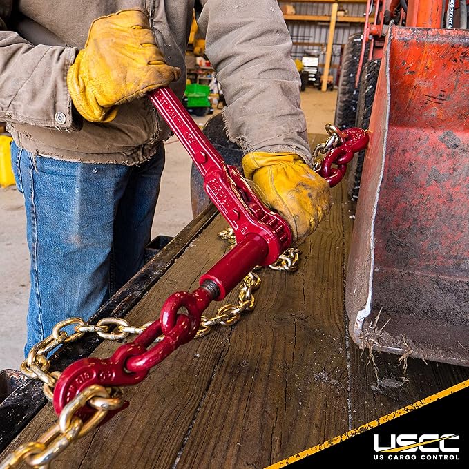 Heavy Duty Ratchet Load Binder for 38" Grade 70 Chain (Working Load Limit: 12,000lb)