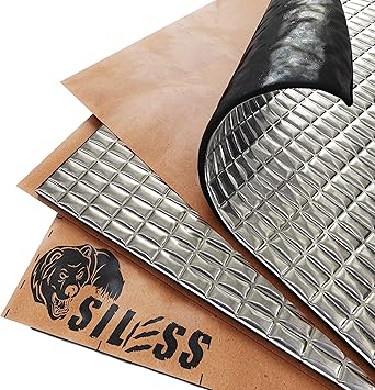Siless 80 mil 36 sqft Siless Liner 157 mil 36 sqft Car Sound Deadening mat - Automotive Sound Deadener - Noise Insulation and Vibration Dampening Material