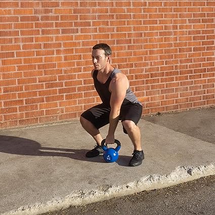 ProsourceFit Vinyl Coated Cast Iron Kettlebells for Full Body Fitness Workouts