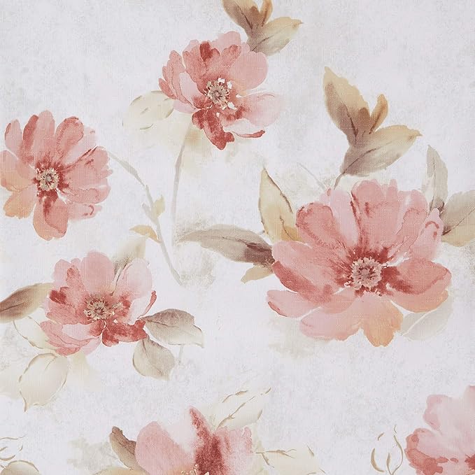 SKL Home Saturday Knight Misty Floral Shower Curtain, PinkMulti