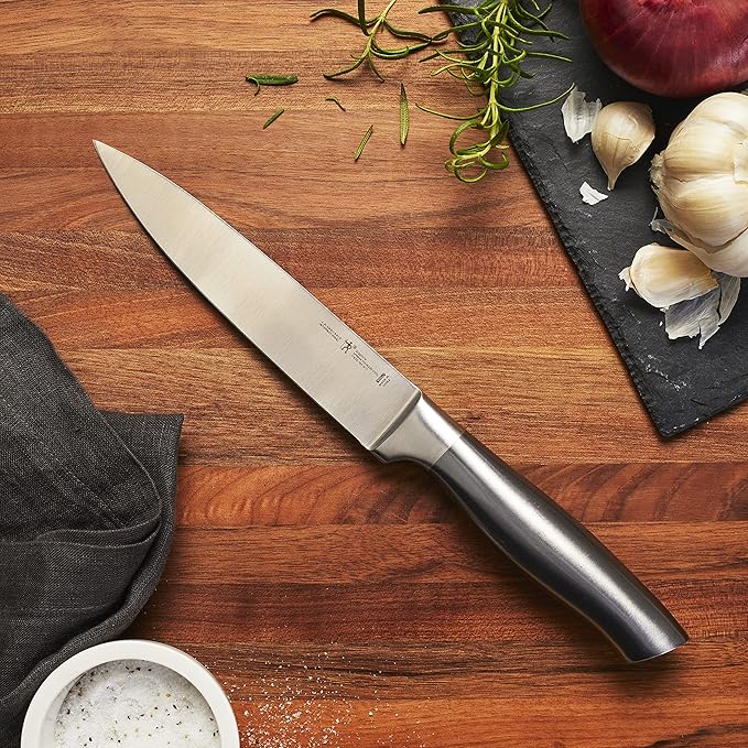 HENCKELS Graphite Razor-Sharp 6-inch Utility Knife, Small Carving Knife German Engineered Informed by 100 Years of Mastery, Gray