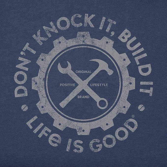 Life is Good Men's Crusher Tee Shirt, Short Sleeve Cotton Graphic T-Shirts, Build It