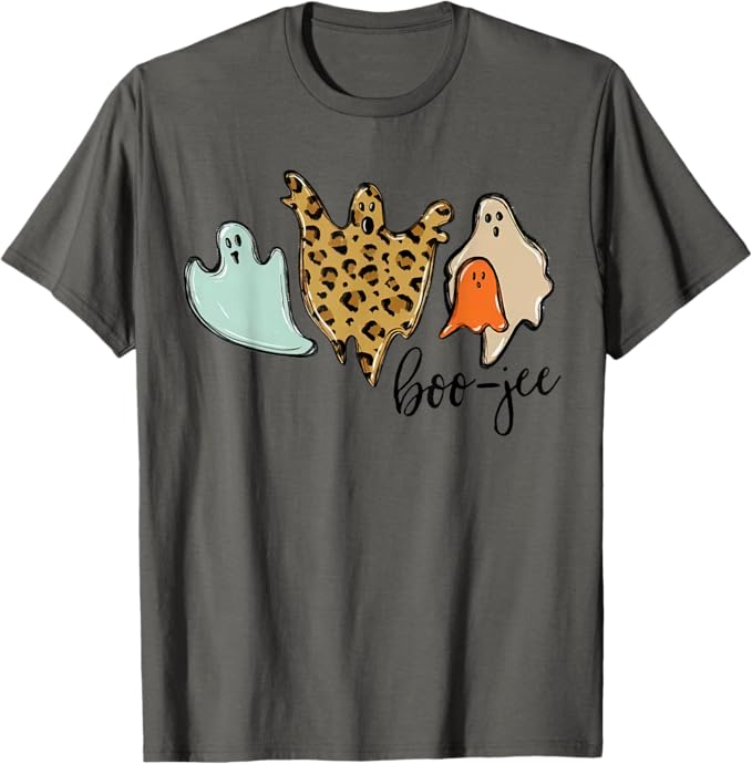 Boo-jee Leopard Funny Halloween Ghost T-Shirt