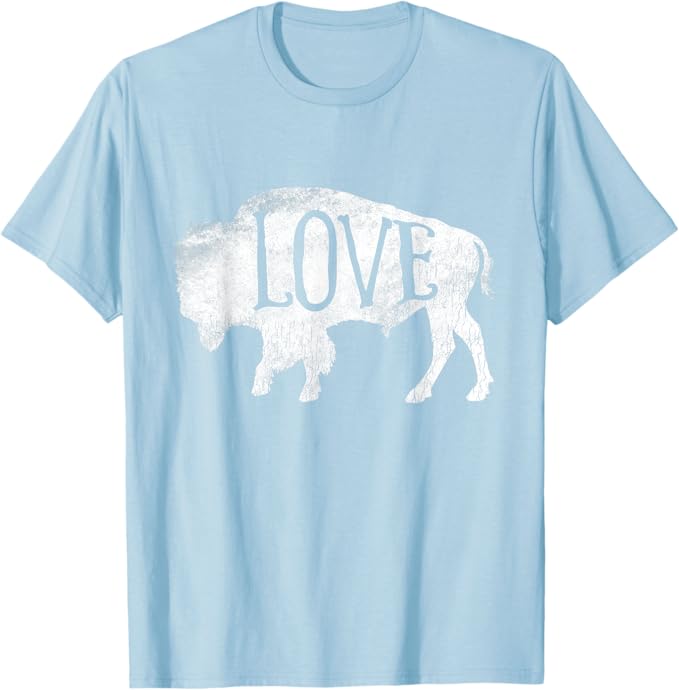 American Vintage Buffalo Silhouette Love Bison T-Shirt