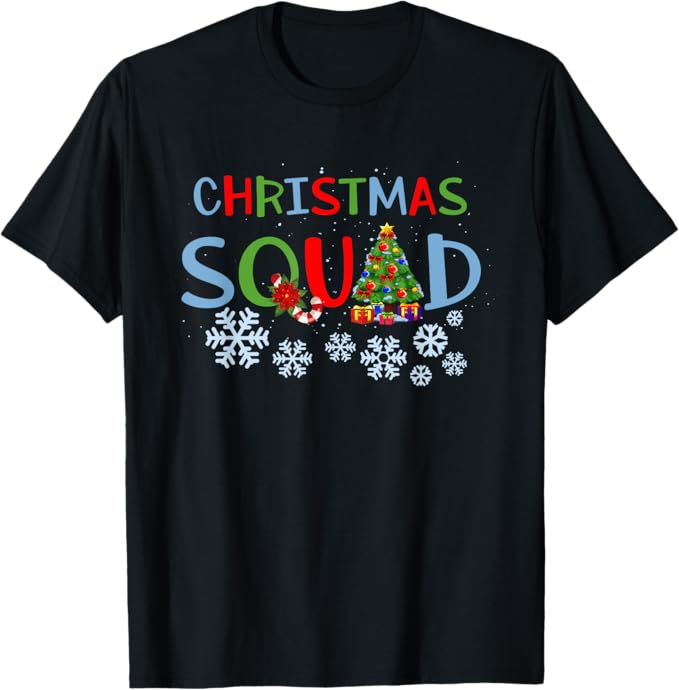 Christmas Squad Christmas Matching Funny Family Pajama Cute T-Shirt