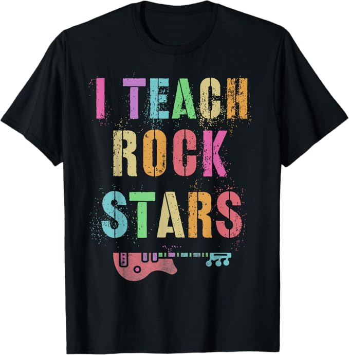 ITEACH ROCKSTARS Band Vibes Teacher Rocks My Music Teaching T-Shirt
