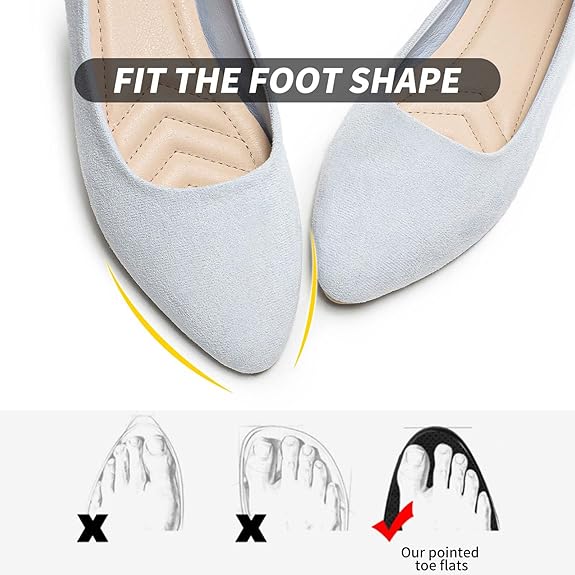 HEAWISH Women™s Light Blue Flats Shoes Comfortable Suede Pointed Toe Slip On Casual Ballet Flats Dress Shoe Flats