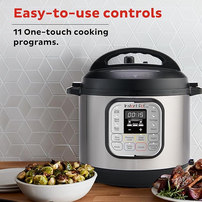 Instant Pot Duo 7-in-1 Mini Electric Pressure Cooker, Slow Rice Cooker, Steamer, Saute, Yogurt Maker, Warmer & Sterilizer, Includes Free App with over 1900 Recipes, Stainless Steel, 3 Quart
