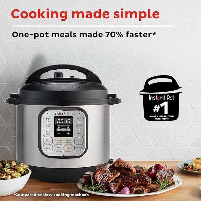 Instant Pot Duo 7-in-1 Mini Electric Pressure Cooker, Slow Rice Cooker, Steamer, Saute, Yogurt Maker, Warmer & Sterilizer, Includes Free App with over 1900 Recipes, Stainless Steel, 3 Quart