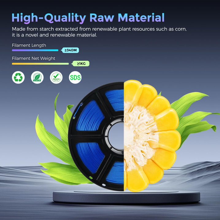 Flashforge PLA Filament 1.75mm, 1KG/2.2lbs PLA 3D Printer Filament, Skydiver