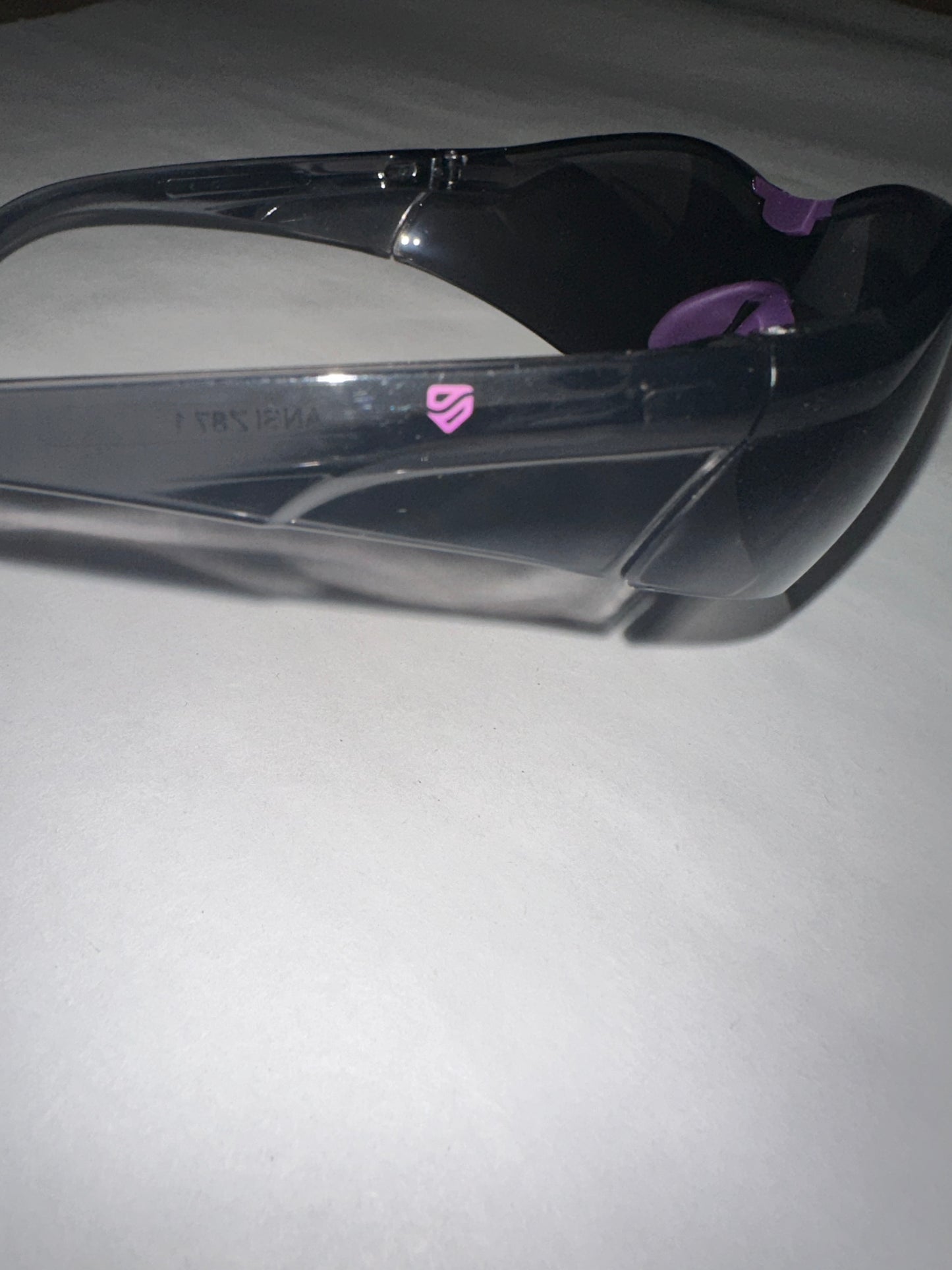 Global Vision Cruisin Safety Glasses Black Frame & Flash Mirror Lens Purple Frame & Lens