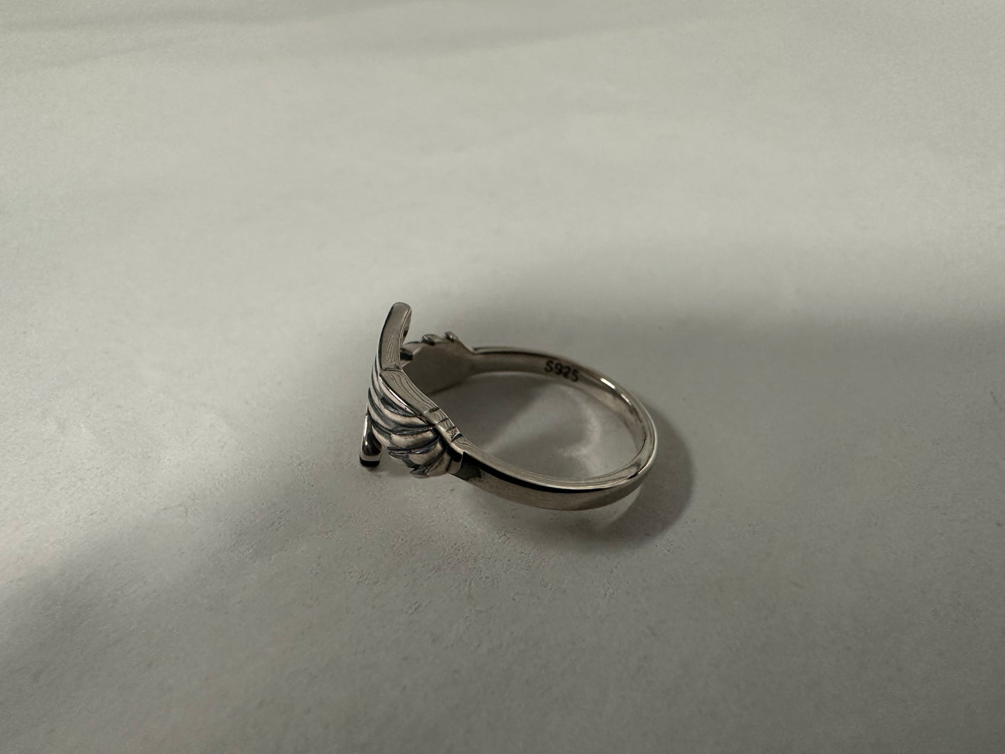 Retro Angel's Wing Adjustable Feather Ring Silver Antique Jewelry for Women Men Dainty Wrap Open Thumb Rings for Women Open Cuff Ring Punk Birthday Gift Friendship