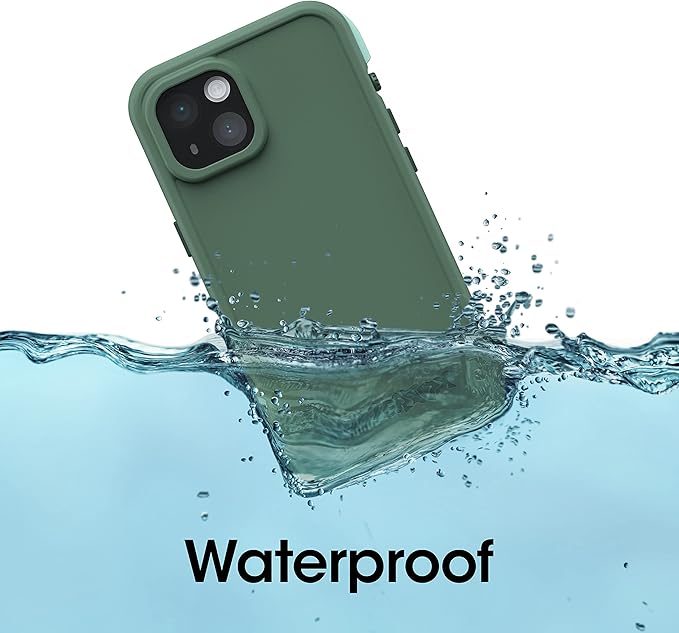 OtterBox FRE Series Waterproof Case with MagSafe (Designed by LifeProof) for iPhone 14 Plus - Dauntless (Green)