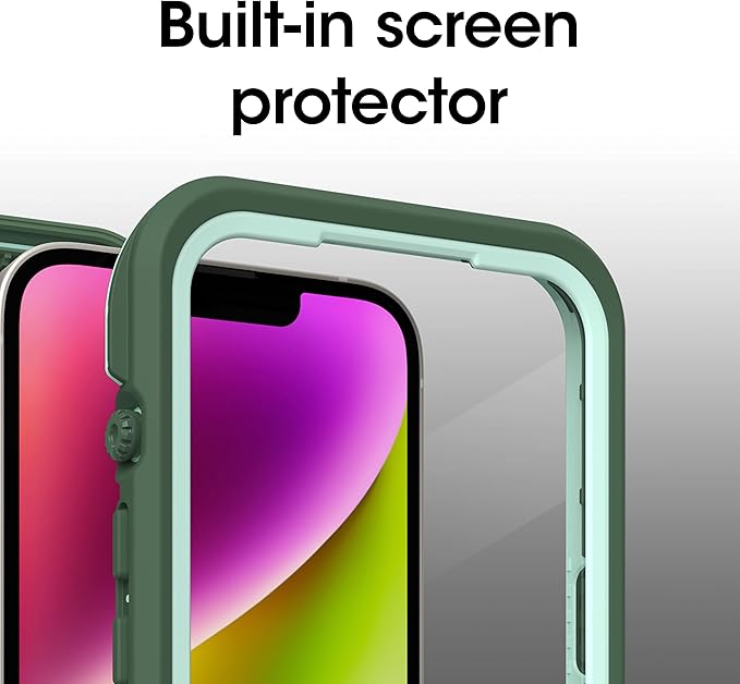 OtterBox FRE Series Waterproof Case with MagSafe (Designed by LifeProof) for iPhone 14 Plus - Dauntless (Green)