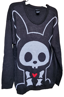 Skelenimals Jack The Rabbit Sweater Size XL Thick and Warm Hot Topic