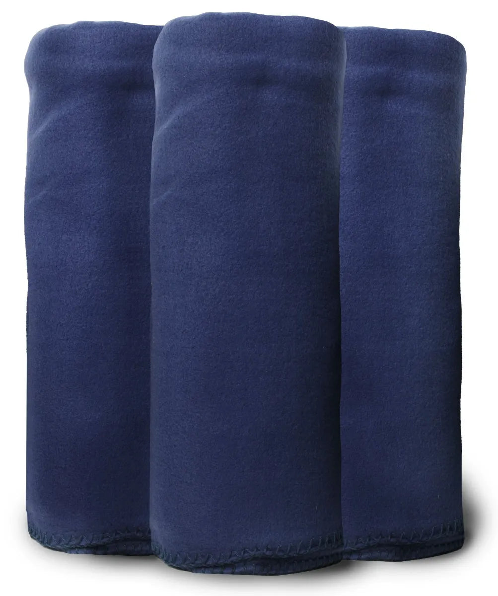 Yacht & Smith Fleece Blankets In Blue 50x60" Single
