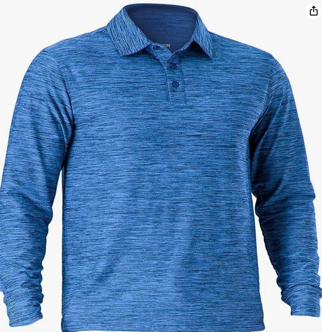 NAVISKIN Men's Polo Shirts Quick Dry Golf Shirts UPF 50 Long and Short Sleeve Moisture Wicking Polo Shirts