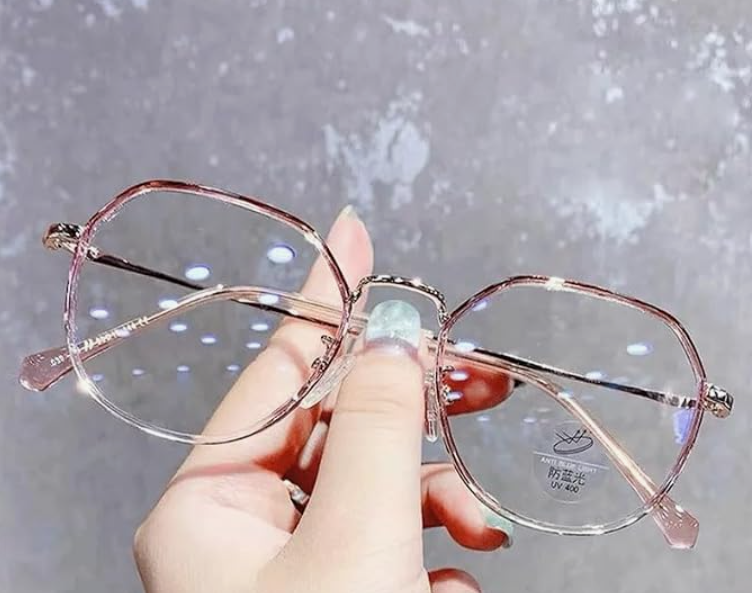 Unisex Vintage Anti-Blue Light Glasses Women Men Fashion Polygonal Frame Blue Light Blocking Glasses Computer Goggles