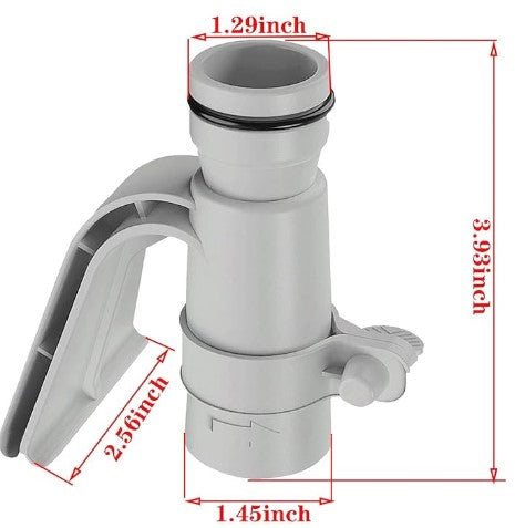 Swimming Pool Hose Support Bracket with Pipe Clamp Mounting Replacement for Above Ground Pool Setup (1 piece)