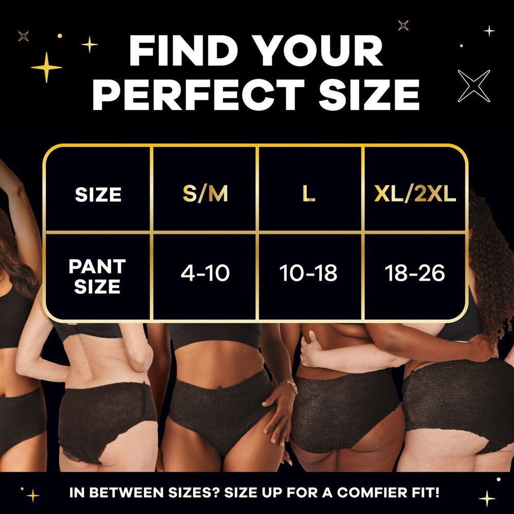 Always ZZZ Overnight Disposable 360 Coverage Period Underwear, 7 CT, S/M